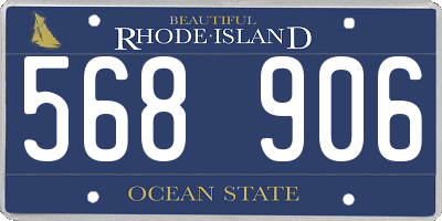 RI license plate 568906