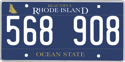 RI license plate 568908