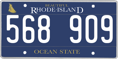 RI license plate 568909