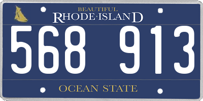 RI license plate 568913