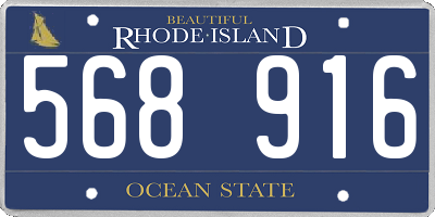 RI license plate 568916