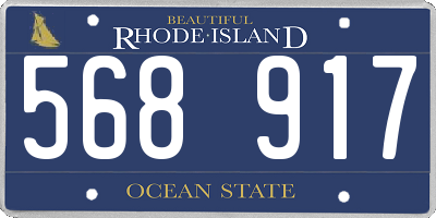 RI license plate 568917