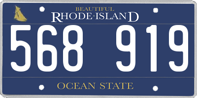 RI license plate 568919