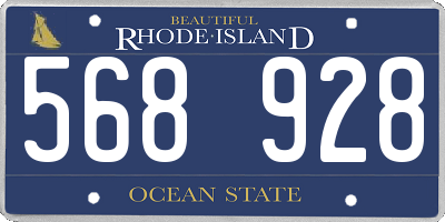 RI license plate 568928