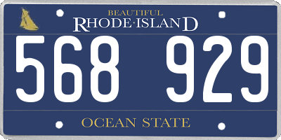 RI license plate 568929