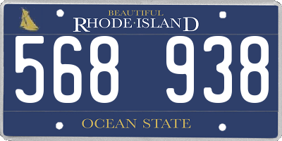 RI license plate 568938
