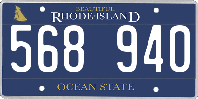RI license plate 568940
