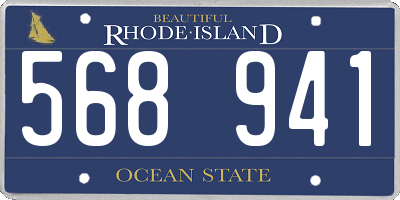 RI license plate 568941