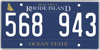 RI license plate 568943