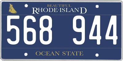 RI license plate 568944