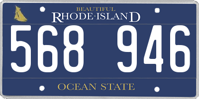 RI license plate 568946
