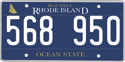 RI license plate 568950