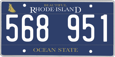 RI license plate 568951