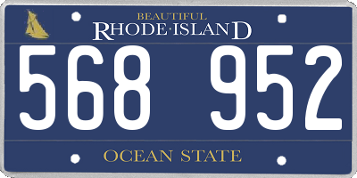RI license plate 568952