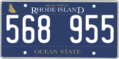 RI license plate 568955