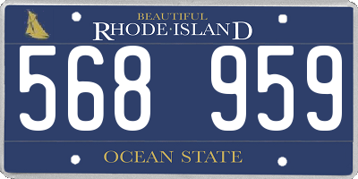 RI license plate 568959