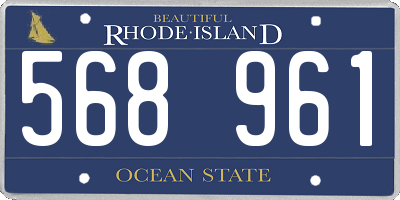 RI license plate 568961