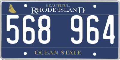 RI license plate 568964