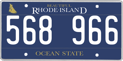 RI license plate 568966