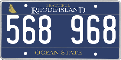 RI license plate 568968
