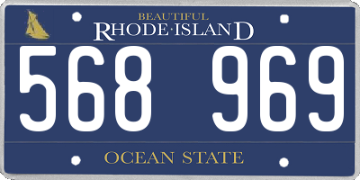 RI license plate 568969