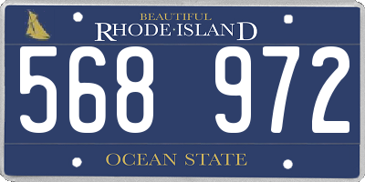 RI license plate 568972