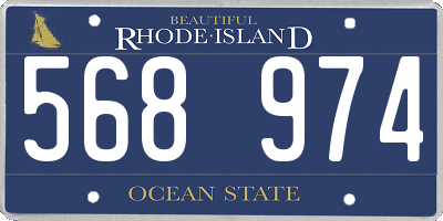 RI license plate 568974