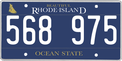 RI license plate 568975