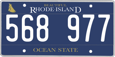 RI license plate 568977
