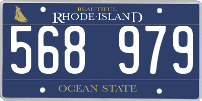 RI license plate 568979