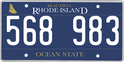 RI license plate 568983