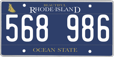 RI license plate 568986