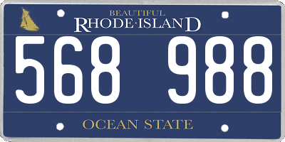 RI license plate 568988