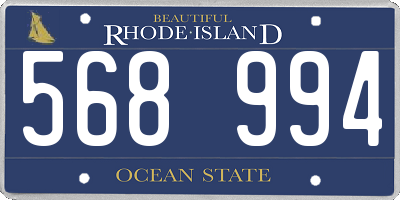 RI license plate 568994