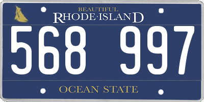 RI license plate 568997