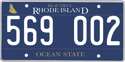 RI license plate 569002
