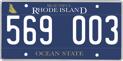 RI license plate 569003