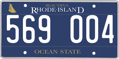 RI license plate 569004