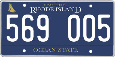 RI license plate 569005