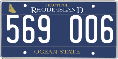 RI license plate 569006