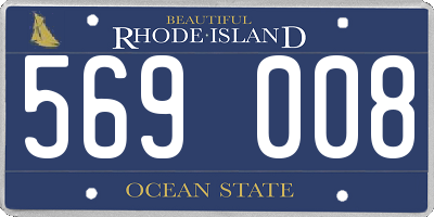 RI license plate 569008