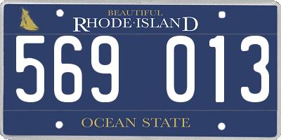 RI license plate 569013