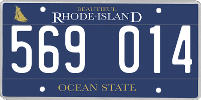 RI license plate 569014