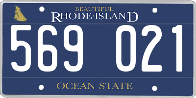 RI license plate 569021