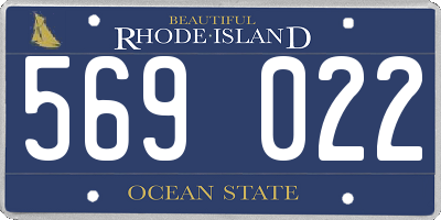 RI license plate 569022