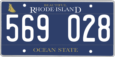 RI license plate 569028
