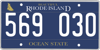 RI license plate 569030