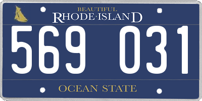 RI license plate 569031