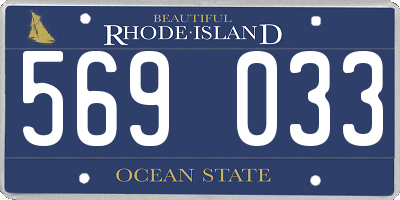 RI license plate 569033