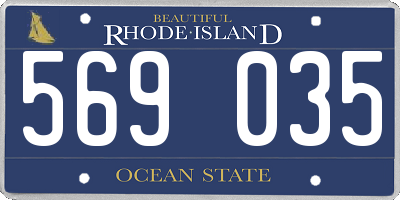 RI license plate 569035